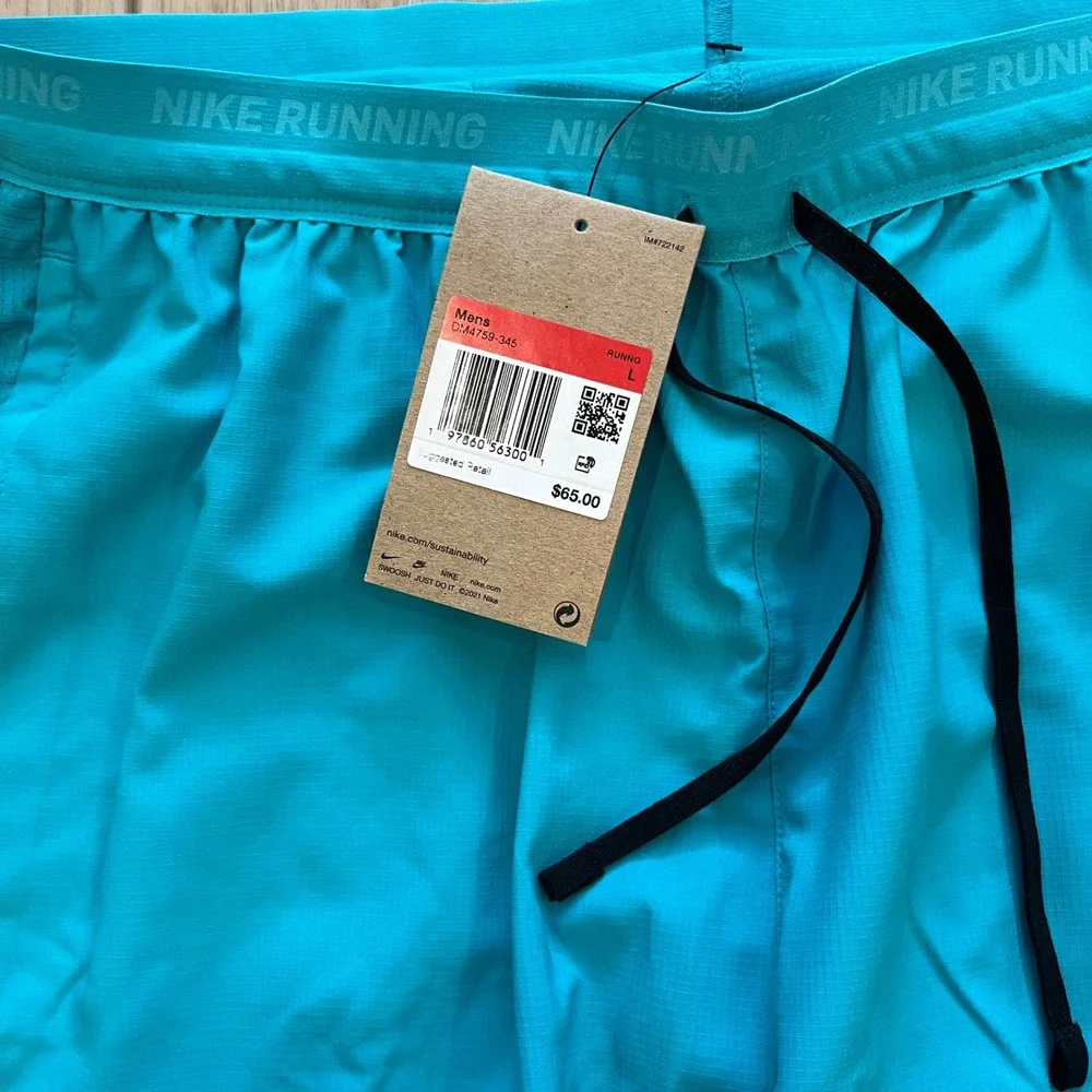 Nike Stride Dri-FIT 7 Inch Running Shorts Mens Large Baltic‎ Blue DM4759-345 NWT